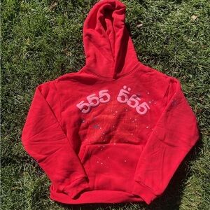 Red sp5der hoodie size small